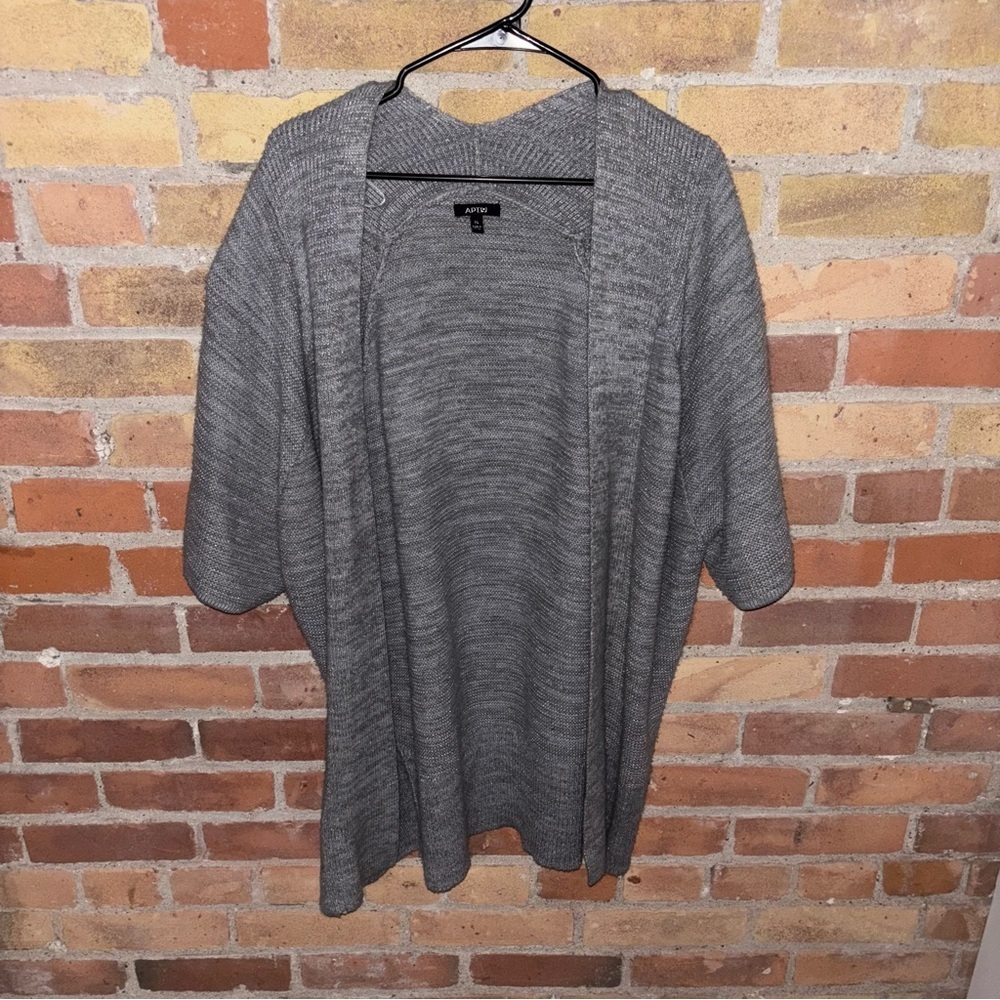 APT. 9 Gray Knit Cardigan